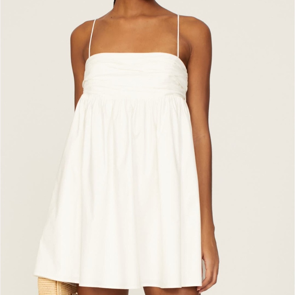 Reformation Catarina Dress, White, Size 6